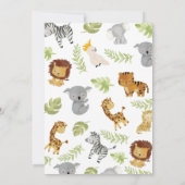 Schattige feestbeest kind verjaardagsuitnodiging kaart (Achterkant)