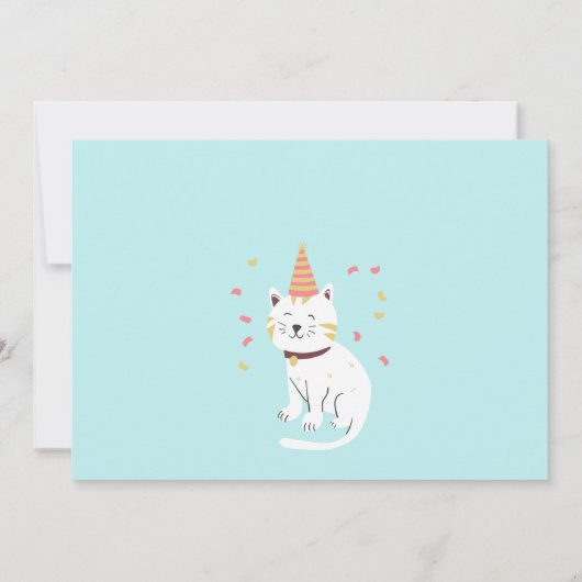 Schattige feestbeesten  kaart (Achterkant)