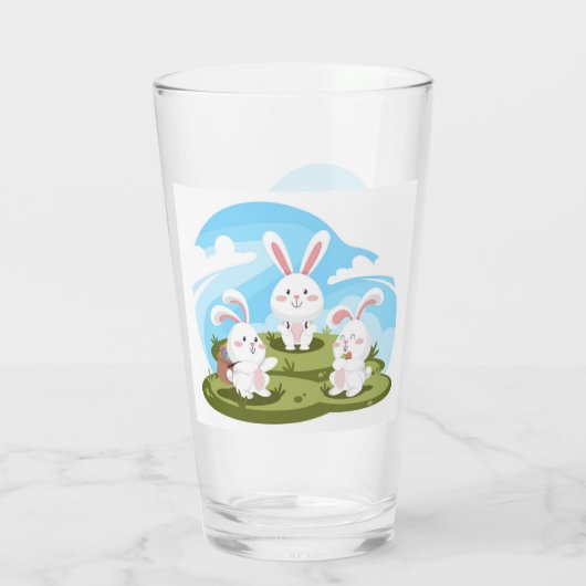 schattige feestdag glas (Achterkant)