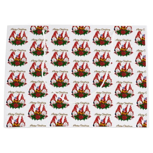 Schattige feestdag met prettige kerst groot cadeauzakje (Voorkant)