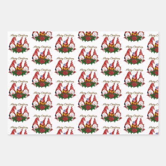 Schattige feestdag met prettige kerst inpakpapier vel (Voorkant 2)