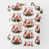 Schattige feestdag met prettige kerst inpakpapier vel (In situ)