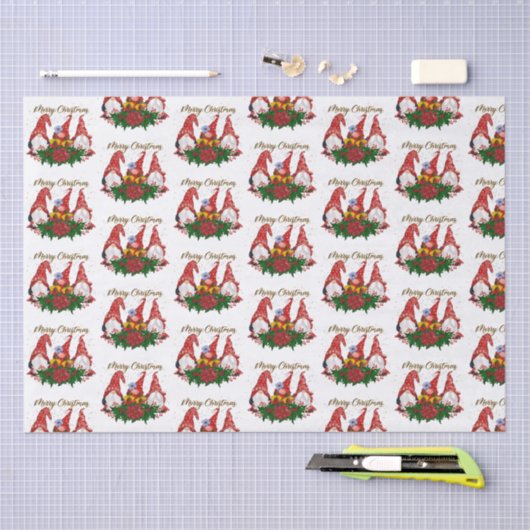 Schattige feestdag met prettige kerst tissuepapier (Craft)