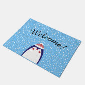 Schattige feestdag Penguin — Welkomstdeur Deurmat (Schuin)