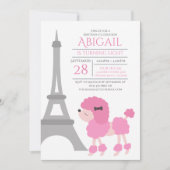 Schattige feestdag roze olifantentoren kaart (Voorkant)