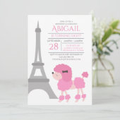 Schattige feestdag roze olifantentoren kaart (Staand voorkant)