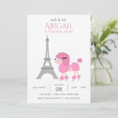 Schattige feestdag roze olifantentoren kaart (Staand voorkant)