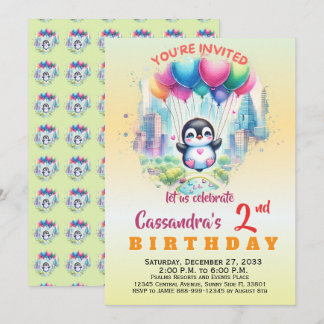 Schattige feestdieren Pinguïn Jongens Meisjes Kaart