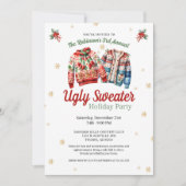 Schattige feestelijk jaarlijks lelijk kersttruienf kaart (Voorkant)