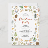 Schattige feestelijk kerstfeest kaart (Voorkant)