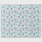 Schattige feestelijk kerstinpakpapier cadeaupapier (Vlak)