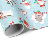 Schattige feestelijk kerstinpakpapier cadeaupapier (Rol Hoek)