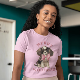 Schattige & feestelijk: Merry Woofmas Vrouwen Hond T-shirt