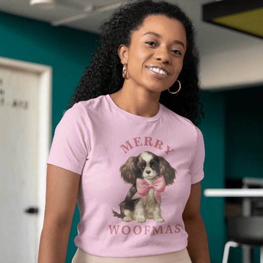 Schattige & feestelijk: Merry Woofmas Vrouwen Hond T-shirt