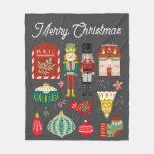 Schattige feestelijk Notenkrakerpatroon Christmas Fleece Deken (Voorkant)