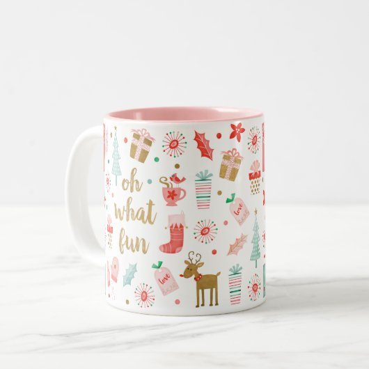 Schattige Feestelijk Oh wat een leuke kerst Mok (Voorkant links)