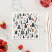 Schattige feestelijk vrolijk kerstfeestje servet (Insitu)