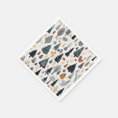 Schattige feestelijk vrolijk kerstfeestje servet (Hoek)