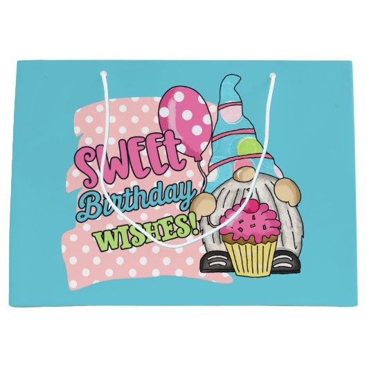 schattige feestelijke feestdag groot cadeauzakje (Voorkant)