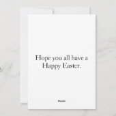 Schattige feestelijke kleine paashaas feestdagenkaart (Achterkant)