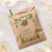 Schattige feestje luiaard blauw en wit pet verjaar bedankzakje (Geknipt)