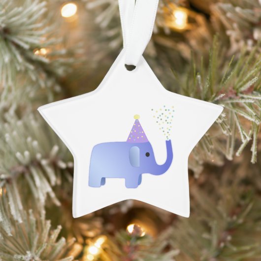 Schattige feestolifant ornament (Boom)