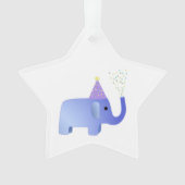 Schattige feestolifant ornament (voorkant)