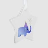 Schattige feestolifant ornament (voorkant)