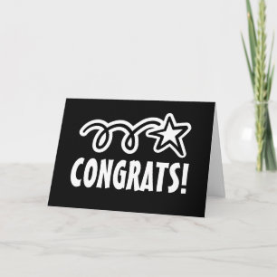 Schattige felicitaties afstudeer felicitaties kaar feestdagen kaart
