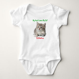 Schattige Feline Fan: gepersonaliseerde kattenfoto Romper
