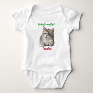 Schattige Feline Fan: gepersonaliseerde kattenfoto Romper