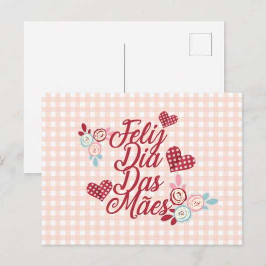 Schattige Feliz Dia Das Mães | BRIEFKAART (Voorkant / Achterkant)