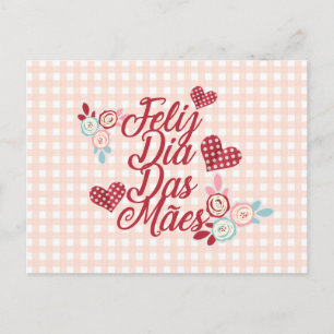 Schattige Feliz Dia Das Mães   BRIEFKAART