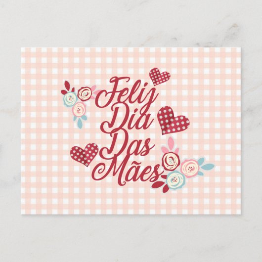 Schattige Feliz Dia Das Mães | BRIEFKAART (Voorkant)