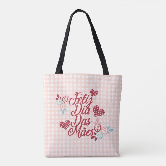 Schattige Feliz Dia Das Mães | CANVAS TAS (Achterkant)