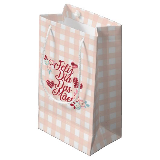 Schattige Feliz Dia Das Mães | Gift Bag Klein Cadeauzakje (Voorkant Gekanteld)