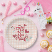 Schattige Feliz Dia Das Mães | Papieren Bord (Feest)