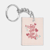 Schattige Feliz Dia Das Mães | SLEUTELHANGER (Voorkant Links)