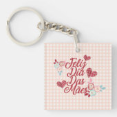 Schattige Feliz Dia Das Mães | SLEUTELHANGER (Voorkant)