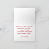 Schattige Feliz Navidad Paard Spaans Kerst Feestdagen Kaart (Binnen)