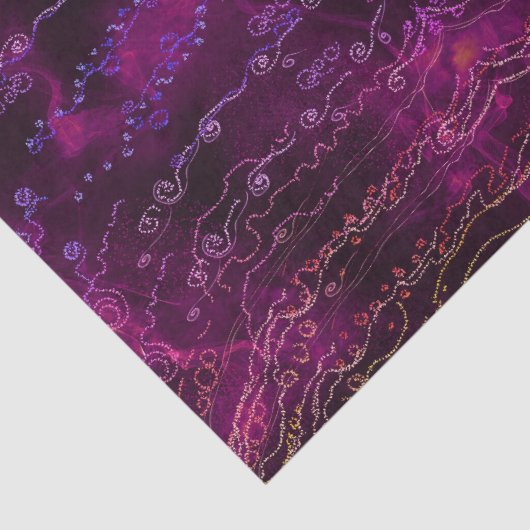 Schattige felroze met wervelingen Tissue Paper Tissuepapier (Detail)