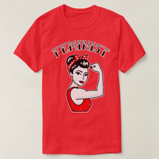 Schattige Feminist Latina Rosie de Riveter Tattoo T-shirt (Design voorkant)