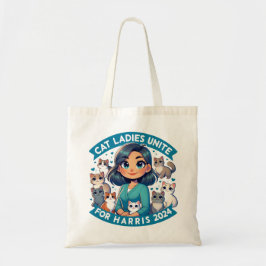 Schattige feministisch beroep Kinderloze Cat Lady  Tote Bag