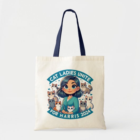 Schattige feministisch beroep Kinderloze Cat Lady  Tote Bag (Voorkant)