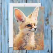 Schattige Fennec Fox Schattig portret Feestdagenkaart