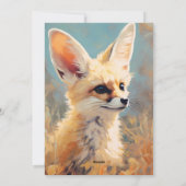 Schattige Fennec Fox Schattig portret Feestdagenkaart (Achterkant)