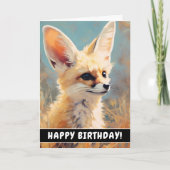 Schattige Fennec Fox Schattig Portret Verjaardag K Kaart (Voorkant)