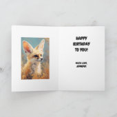 Schattige Fennec Fox Schattig Portret Verjaardag K Kaart (Binnen)