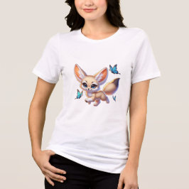 schattige fennec vos omgeven door dromerige butter Tri-Blend shirt
