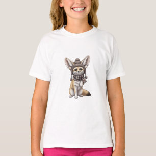 Schattige Fennekvos in Winterhoed Kinderen T-shirt